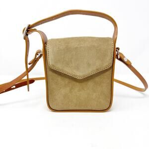 Rag & Bone Journee Suede Leather Crossbody Bag Tan Beige Mini